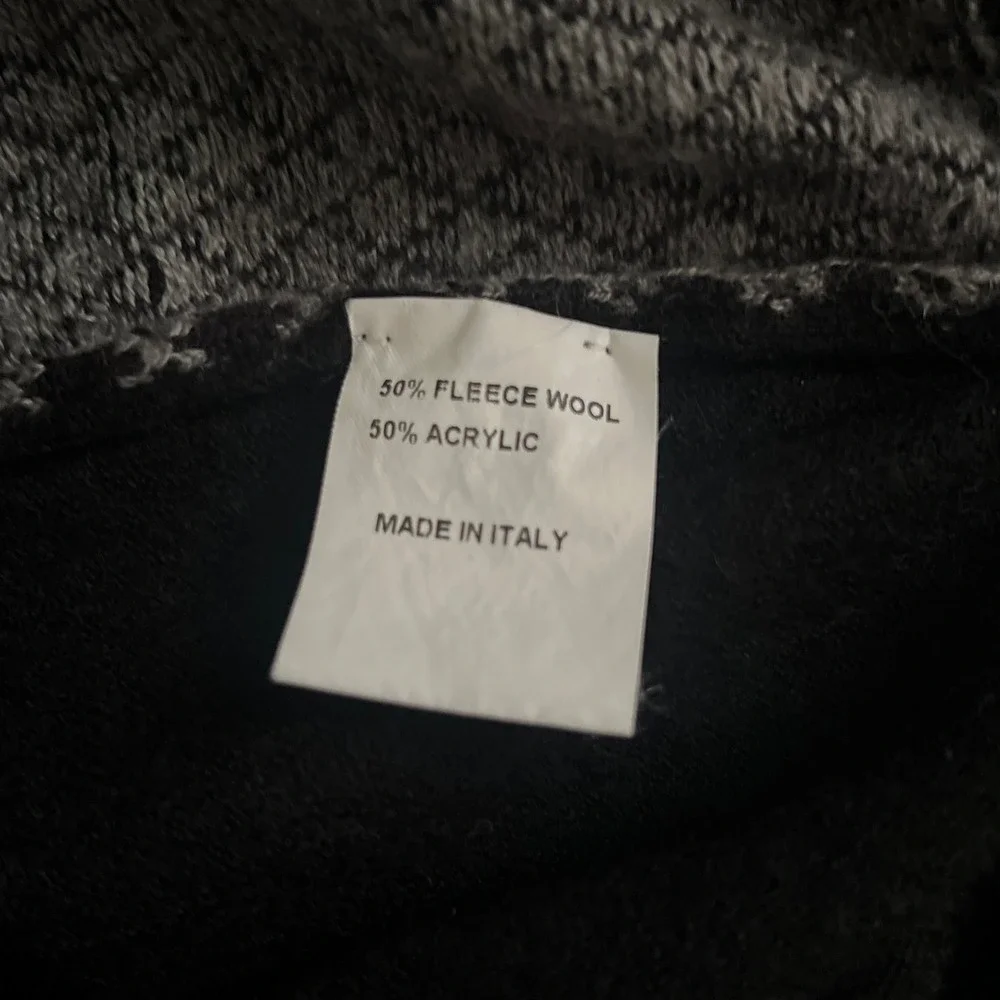 Vtg‎ Tuttle V Neck Sweater Mens M/L Black Gray Italian Preppy Luxury Classic